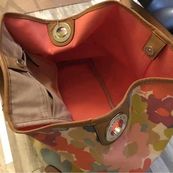 Coach Multi Color Floral Handbag - Picture 7 of 8